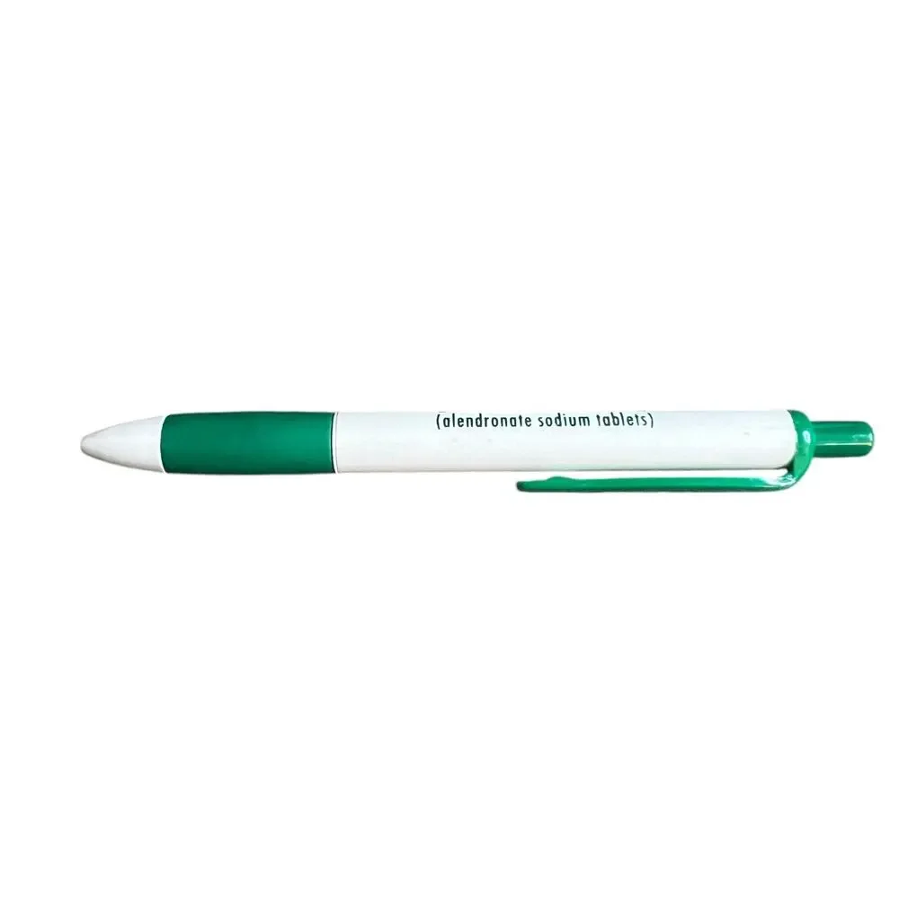 Fosamax Pharmaceutical Promo Pen‎ Alendronate Sodium Medical Collectible Green
